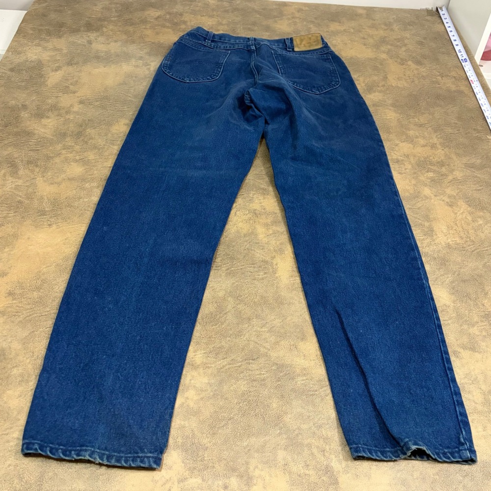 Lee Jeans Mens 30x32 Blue Denim Straight Leg High Rise Vintage Made in USA